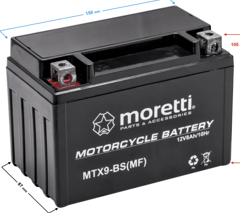 Akumulator Moretti AGM (Gel) MTX9-BS