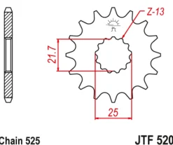 JT Zębatka Przednia JTF520 rozmiar 525