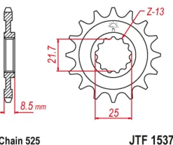JT Zębatka Przednia JTF1537 rozmiar 525