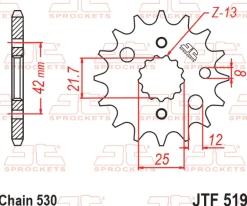 JT Zębatka Przednia JTF519 rozmiar 530