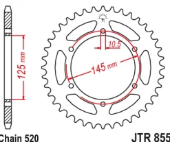 JT Zębatka Tylna JTR855 rozmiar 520