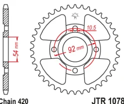 JT Zębatka Tylna JTR1078 rozmiar 420