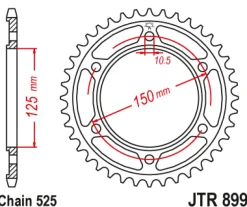 JT Zębatka Tylna JTR899 rozmiar 525