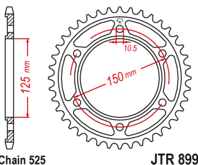 JT Zębatka Tylna JTR899 rozmiar 525