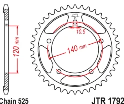 JT Zębatka Tylna JTR1792 rozmiar 525