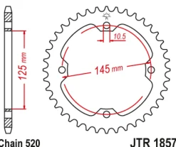JT Zębatka Tylna JTR1857 rozmiar 520