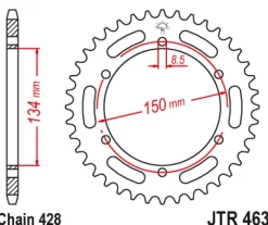 JT Zębatka Tylna JTR463 rozmiar 428
