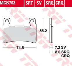 Klocki Hamulcowe TRW MCB703