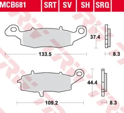 Klocki Hamulcowe TRW MCB681