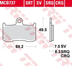 Klocki hamulcowe TRW MCB737