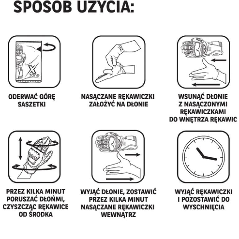 Xzone Magiczne rękawiczki do czyszczenia rękawic wewnątrz