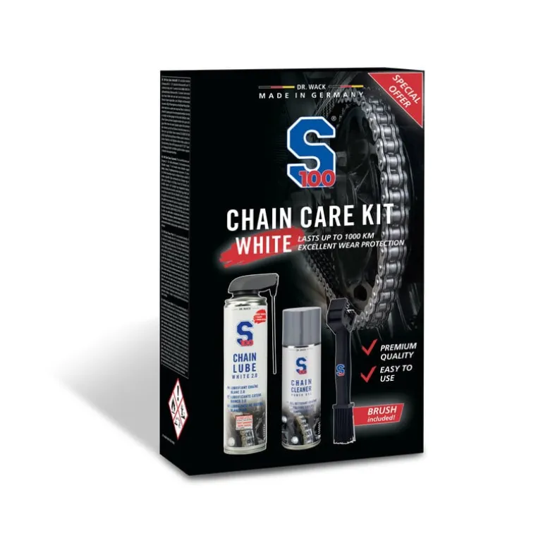 Zestaw Do Czyszczenia Łańcucha S100 Chain Care Kit White